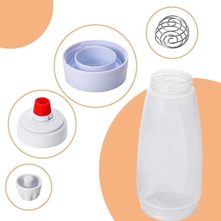 Norvo | Pancake-deig-dispenser-mikser med BlenderBall-tråddrikk - klemflaske pancake-shaker-dispenser JT194 fra LMETJMA