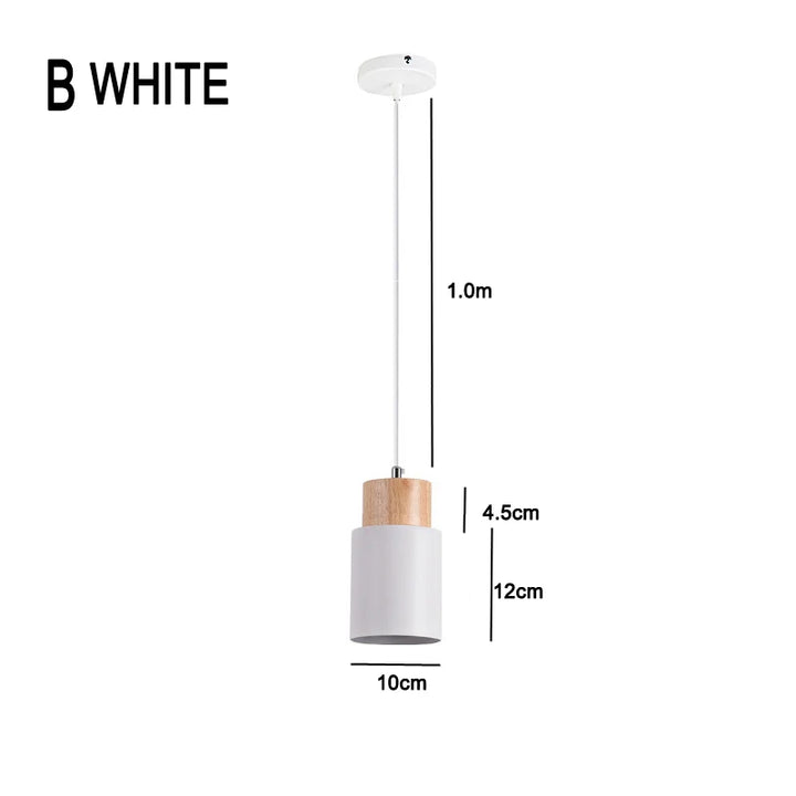 Skanto | Nordisk LED Pendellamper Laget av Metall og Tre - Moderne Hengende Lamper for Spisestue og Kjøkken