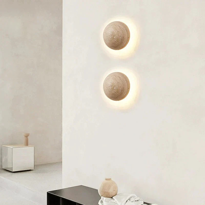 Skanto | MarbleGlow - Halvrund Steinv lampe