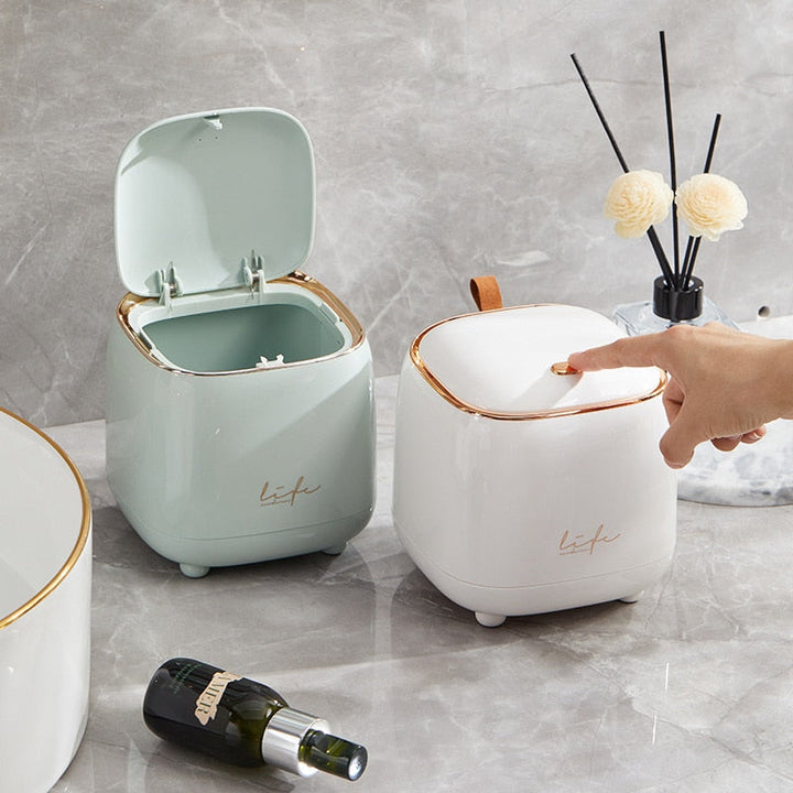 LuxeBin - Elegant Bord Søppelkurv for Ditt Rom Skanto