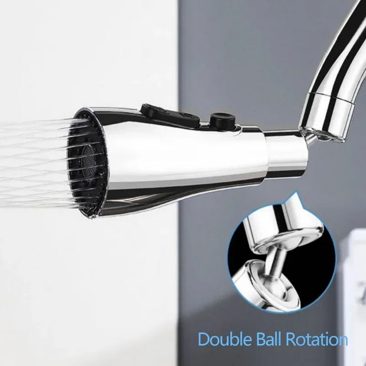 HydroFlex360 – Multifunksjonell 360°/720° Roterbar Kjøkkenkran Vedlegg med 3 Spraytyper Skanto
