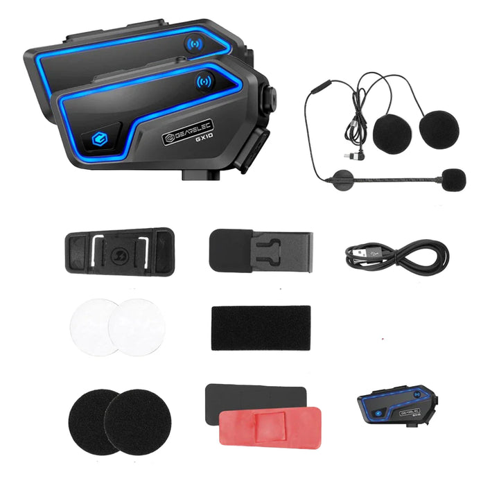 Skanto | Bluetooth Motorsykkel Intercom 10 Ryttere & IP67 Vanntett – RideSync