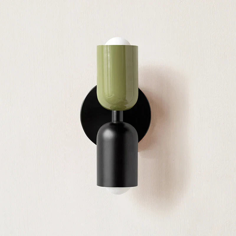 Skanto | Dobbel Hode Vegglampe Svart Base