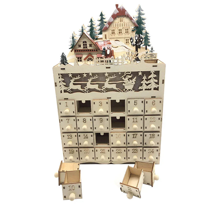 Skanto | WinterHout – Tre adventskalender reinsdyrby med 24 rom