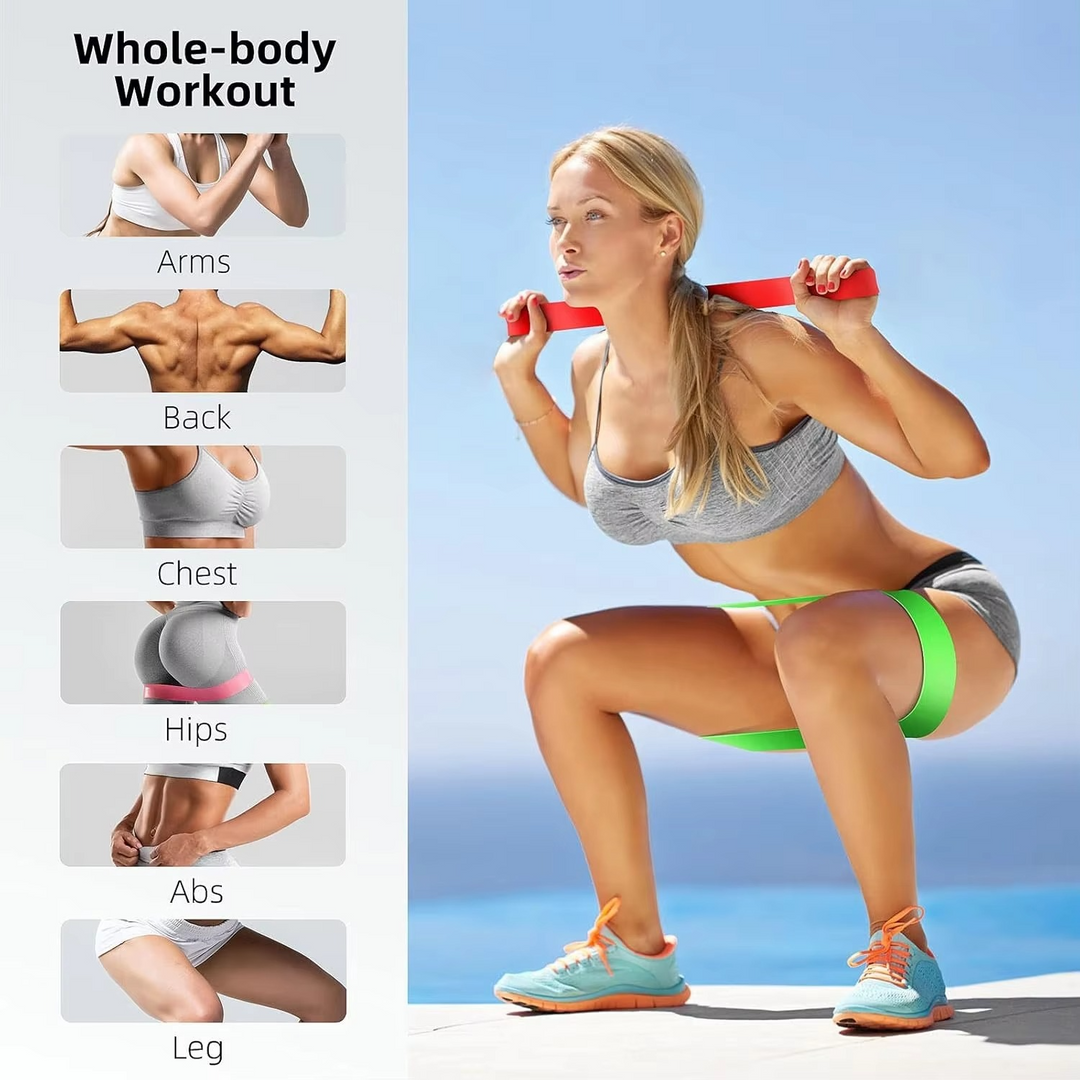 Skanto | Motstandsbånd Fitness Sett for Styrketrening og Full Body Trening