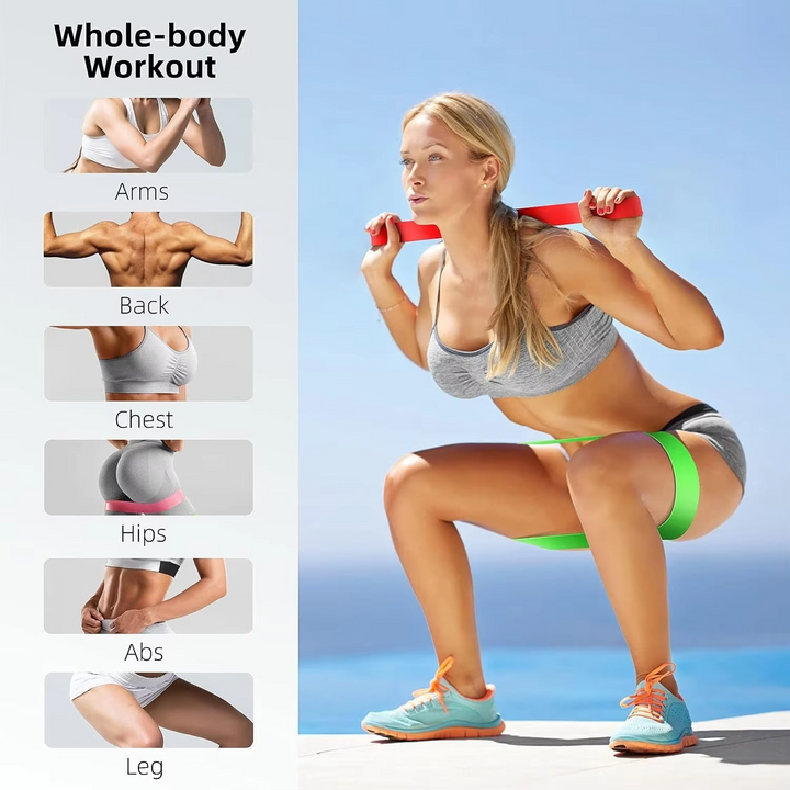 Skanto | Motstandsbånd Fitness Sett for Styrketrening og Full Body Trening