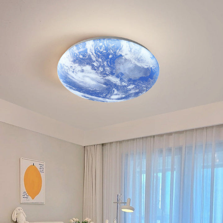 Skanto | Moderne måne-inspirert LED taklampe – myk ambient flush mount