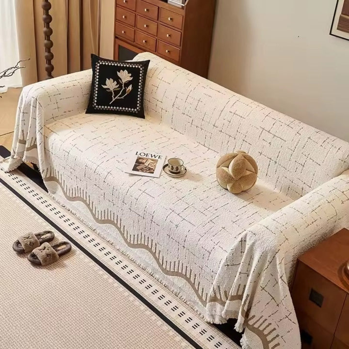 Skanto | Serene Horizon Lines Sofa Cover