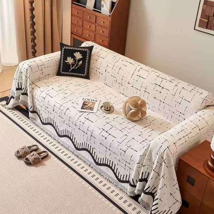 Skanto | Serene Horizon Lines Sofa Cover