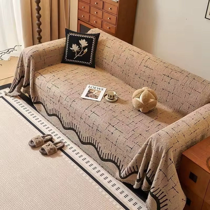 Skanto | Serene Horizon Lines Sofa Cover