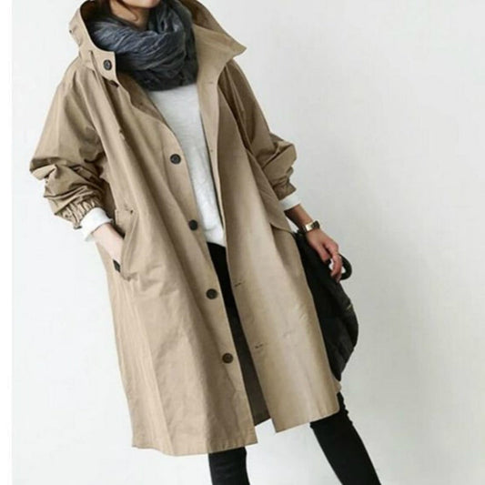 Norvo | Vanntett og vindtett trenchcoat for damer med hette