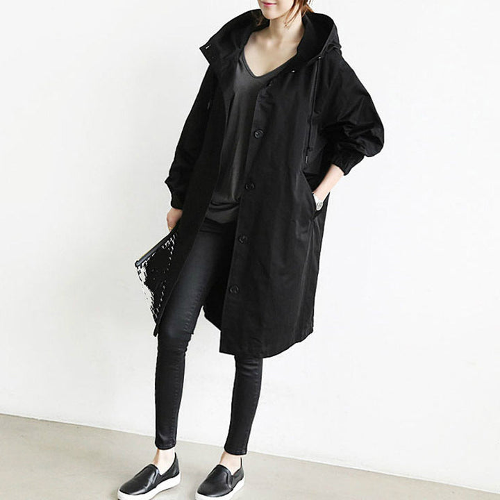 Skanto | Vanntett og vindbestandig trenchcoat for damer med hette
