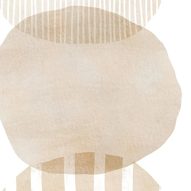 Set av 2 stykker Minimalistisk Nordisk Abstrakt Veggkunst Fint Kunst Lerrettrykk Enkel Beige Grå Jordtoner Bilder For Stue Soverom Kunst Dekor | Skanto