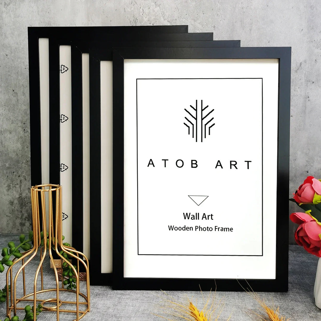 Sett av 5 stykker tre rammer for lerretsutskrifter bilder veggkunst rammer 10x15cm 15x20cm 5x7 tommer A4 21x30cm 20x25cm nordiske bilderammer | Skanto