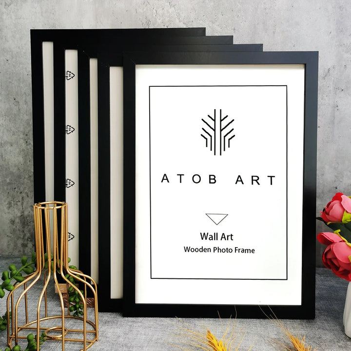 Sett av 5 stykker tre rammer for lerretsutskrifter bilder veggkunst rammer 10x15cm 15x20cm 5x7 tommer A4 21x30cm 20x25cm nordiske bilderammer | Skanto