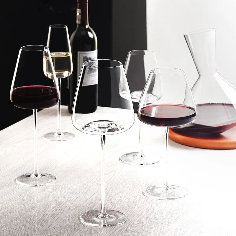 Sett med 2, 4 og 6 Håndlagde Krystallvins- og Champagneglass - 4 Størrelser | Skanto