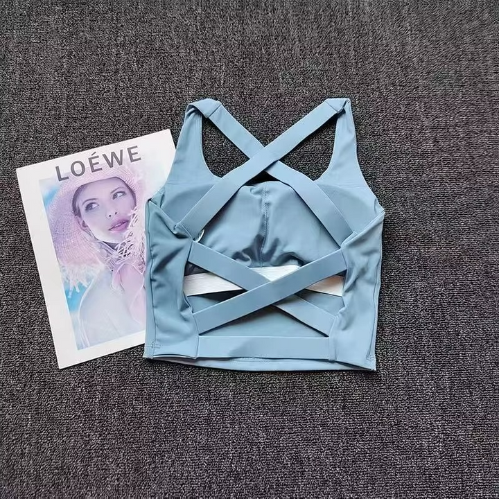 Skanto | Sømløs Sports-BH for kvinner Push Up Yoga og Løp Top