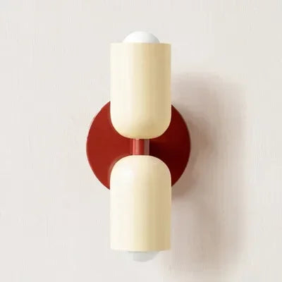 Skanto | Nordisk LED Vegglampe Moderne Minimalistisk Krem Dobbel Hodelampe for Stue Soverom Ved Skrivestue Innendørs Dekorasjonsarmatur