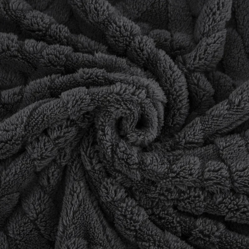 Skanto | Jacquard Fleece Teppe CozyWeave | Enkelt Lag & Dobbeltsidig | Myk Tafu & Shu Bomull Fleece | For Høst & Vinter