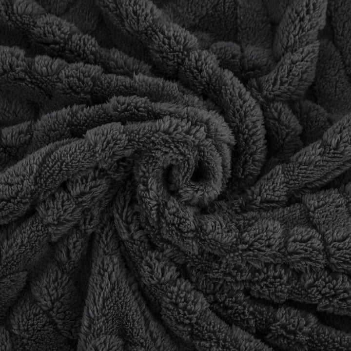 Skanto | Jacquard Fleece Teppe CozyWeave | Enkelt lag & Dobbelt sidet | Myk Tafu & Shu bomullsfleece | For høst & vinter