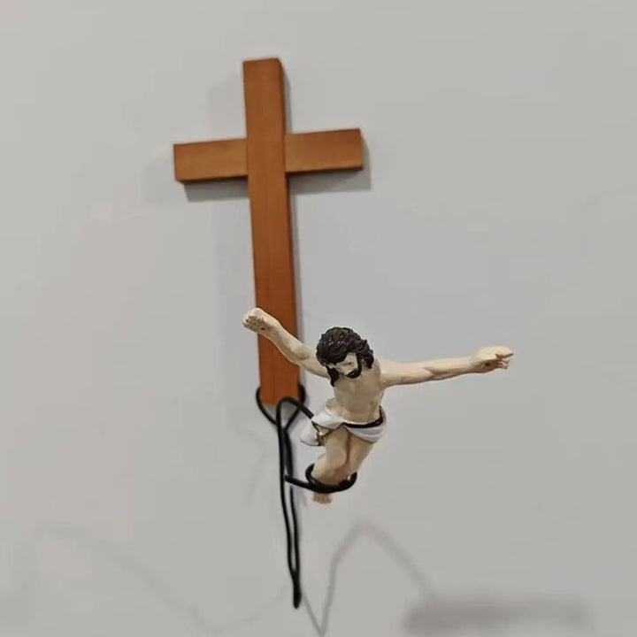 Skanto | Bungee Jumping Jesus Påske Atmosfære Dekorative Ornamenter Kristus Figur Religiøse Dekorasjoner Høytidsgaver Hengende Ornamenter