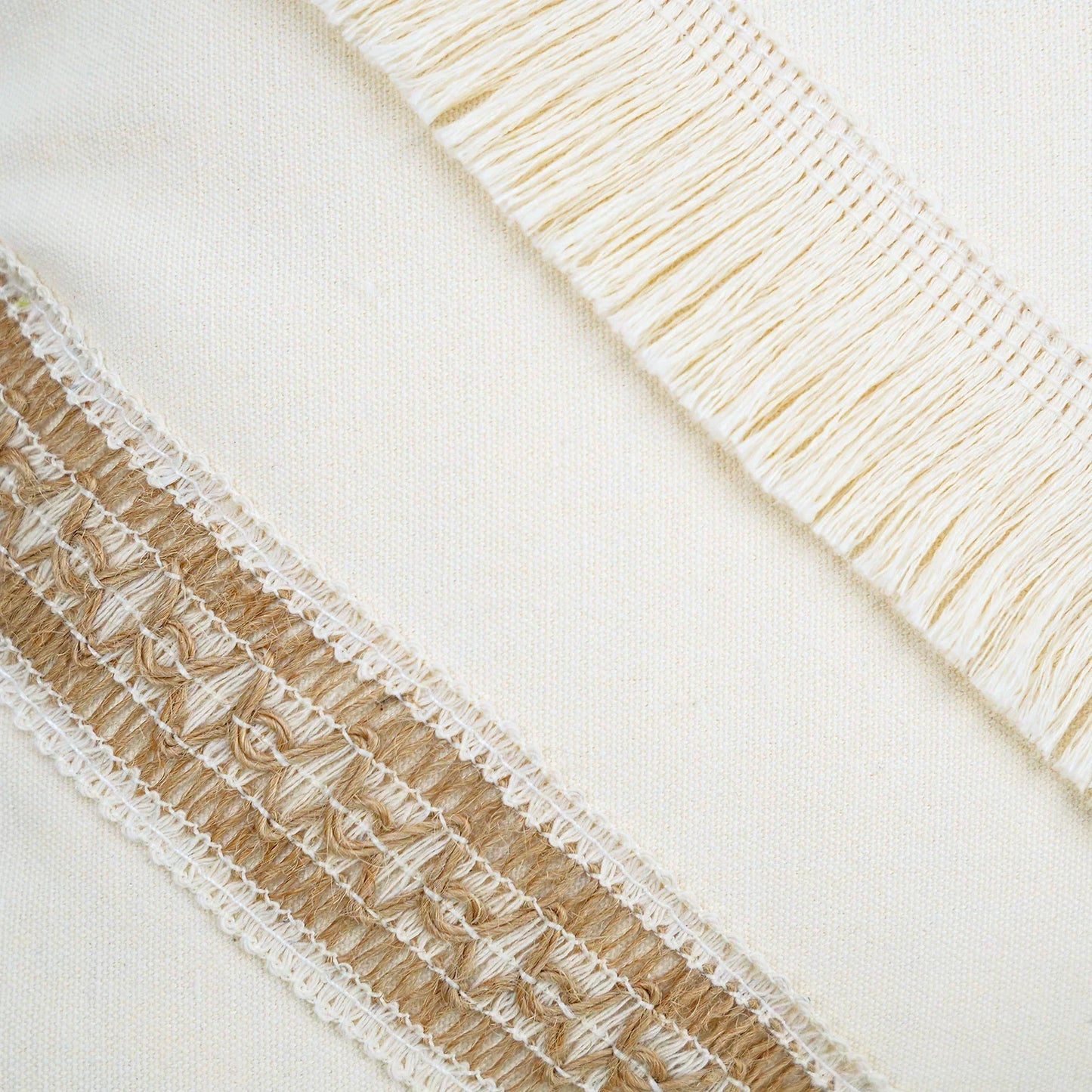 Beige Putetrekk med Geometrisk Mønster i Boho Stil – Dekorativ Sofa Putetrekk for Stue og Soverom, Koselig Hjem Deko