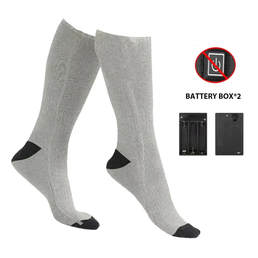 Skanto | HeatWear Oppladbare Sokker med Batteriboks | Elektriske Varme Sokker for Kvinne & Mann | Varme Sokker for Skiing, Vandring & Utendørs