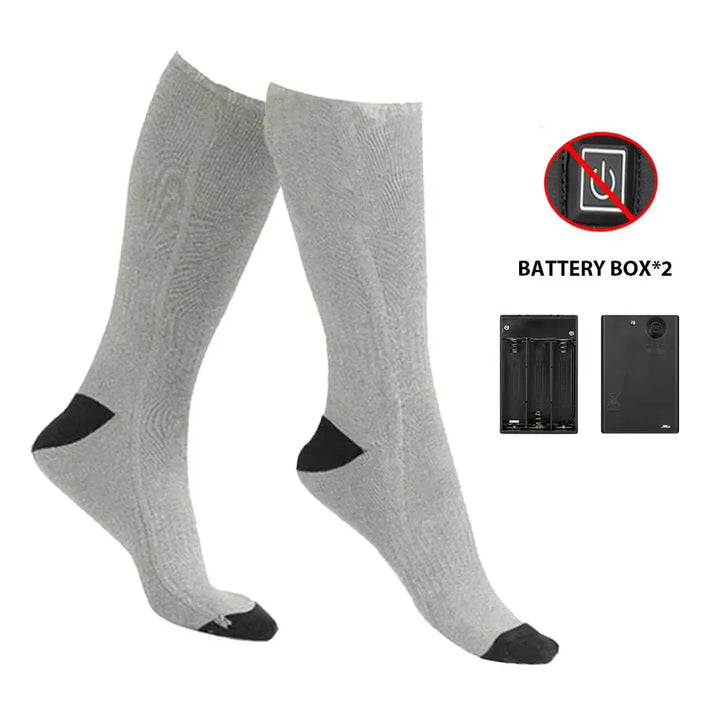 Skanto | HeatWear Oppladbare Sokker med Batteriboks | Elektriske Varme Sokker for Kvinne & Mann | Varme Sokker for Skiing, Vandring & Utendørs