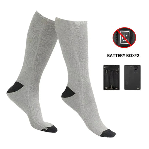 Skanto | HeatWear Oppladbare Sokker med Batteriboks | Elektriske Varme Sokker for Kvinne & Mann | Varme Sokker for Skiing, Vandring & Utendørs