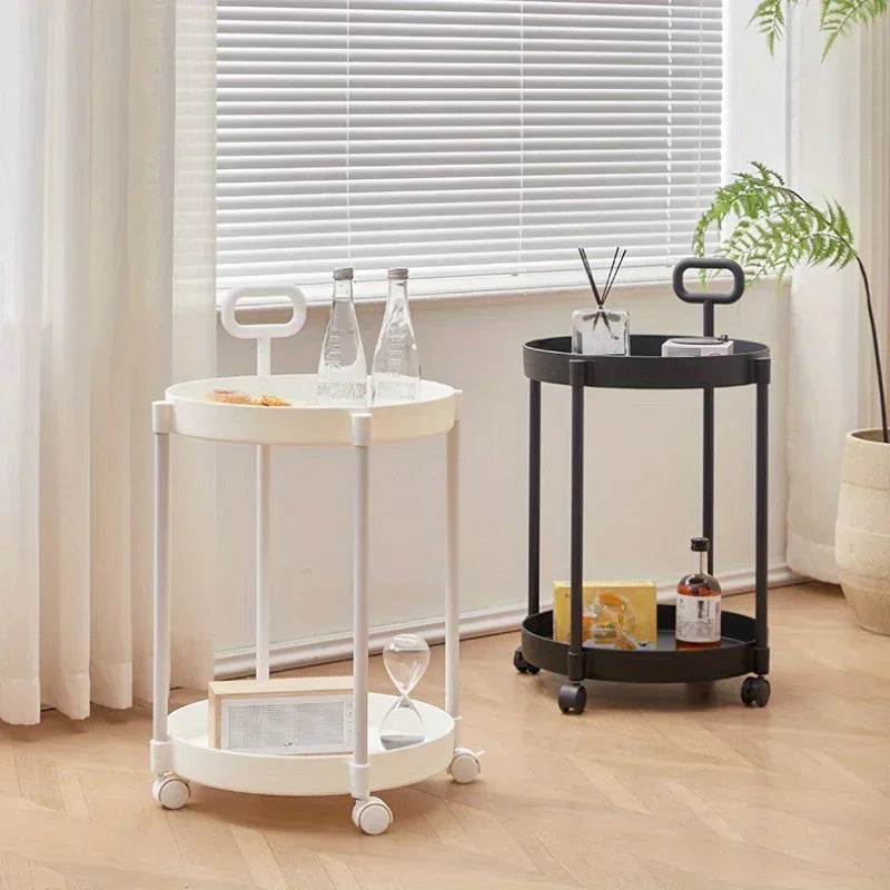 Skanto | 2-lags sidebord med hjul og håndtak