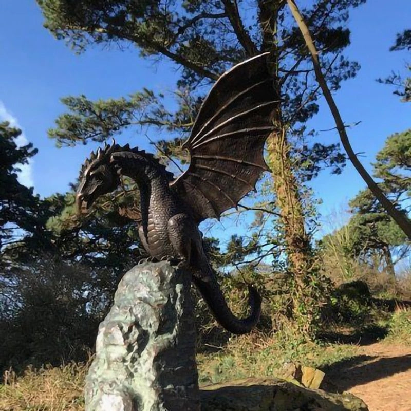Norvo | Majestetisk ildpustende drageskulptur fontene