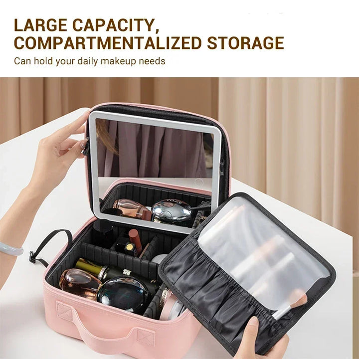 Skanto | LED Speil Reise Sminke Organizer Bag