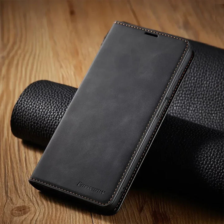 Skanto | Samsung Etui: Magnetisk Lærveske for Stilig Beskyttelse