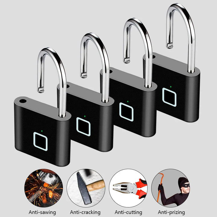 Frendorf | Smart Fingeravtrykk HengeLås med USB-lading og vanntett design – Titan