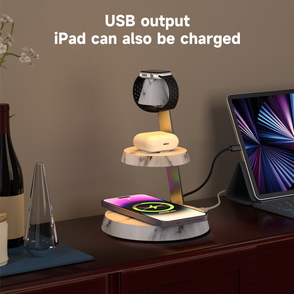 Skanto | Desktop Powerhouse Multi-Device Wireless Charger Stand