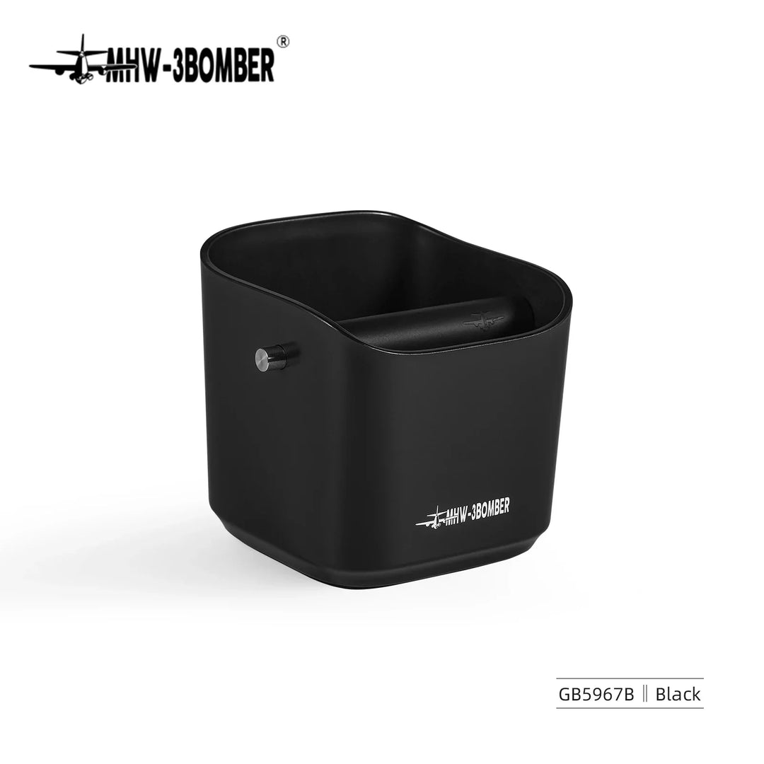 Skanto | 0.9–1.2 l Espresso knock box, avtakbar knock bar og sklisikker base, firkantet kafferester avfall, barista desktop tilbehør