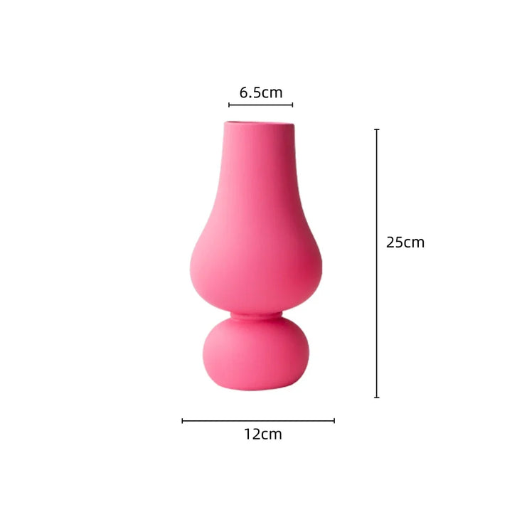 Livlig rosa keramikk vase | Skanto
