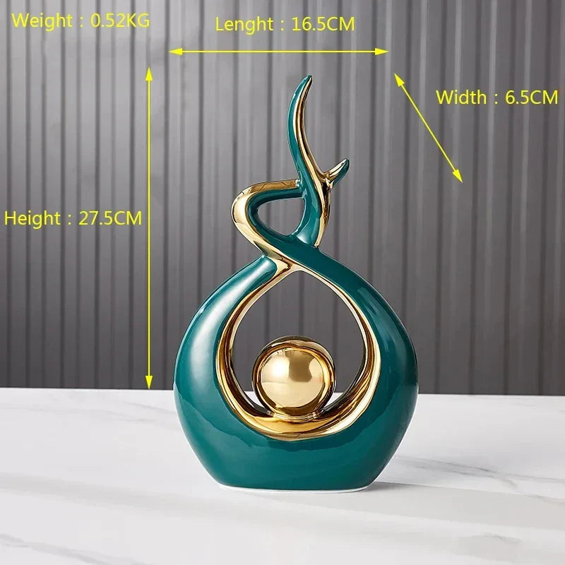 Norvo | ScandiForm Keramisk Figur | Nordisk Hjem Dekor | Håndlaget Skulptur | Hjemmetilbehør for Stue og Kontor