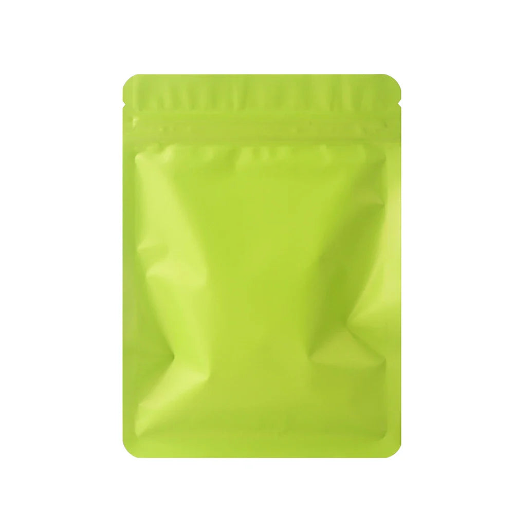 Skanto | 100PCS Dobbeltsidige Frosted Mylar Poser - Flat Bunn, Vanntett, Varmeforseglede Aluminiumsfolie Glidelåsposer