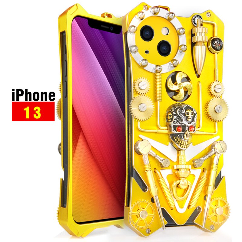 Skanto | Mekanisk Hodeskalle Cyberpunk Stil iPhone Deksel