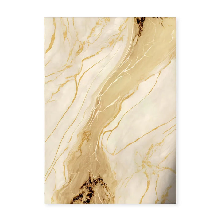 Modern Abstract Black Beige Gold Fluid Marble Print Wall Art Fine Art Canvas Prints Pictures For Living Room Bedroom Art Decor | Skanto