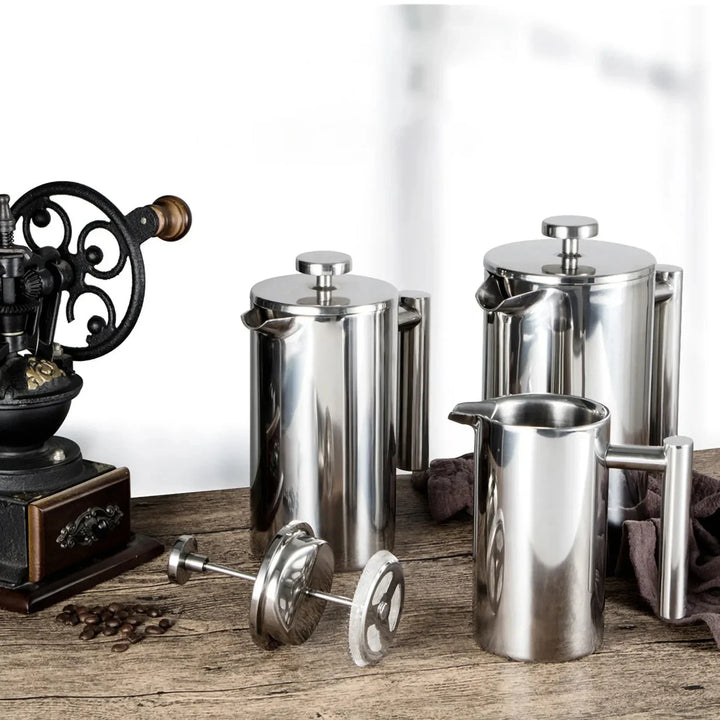 Skanto | Stålfransk Presse Kaffe Koker