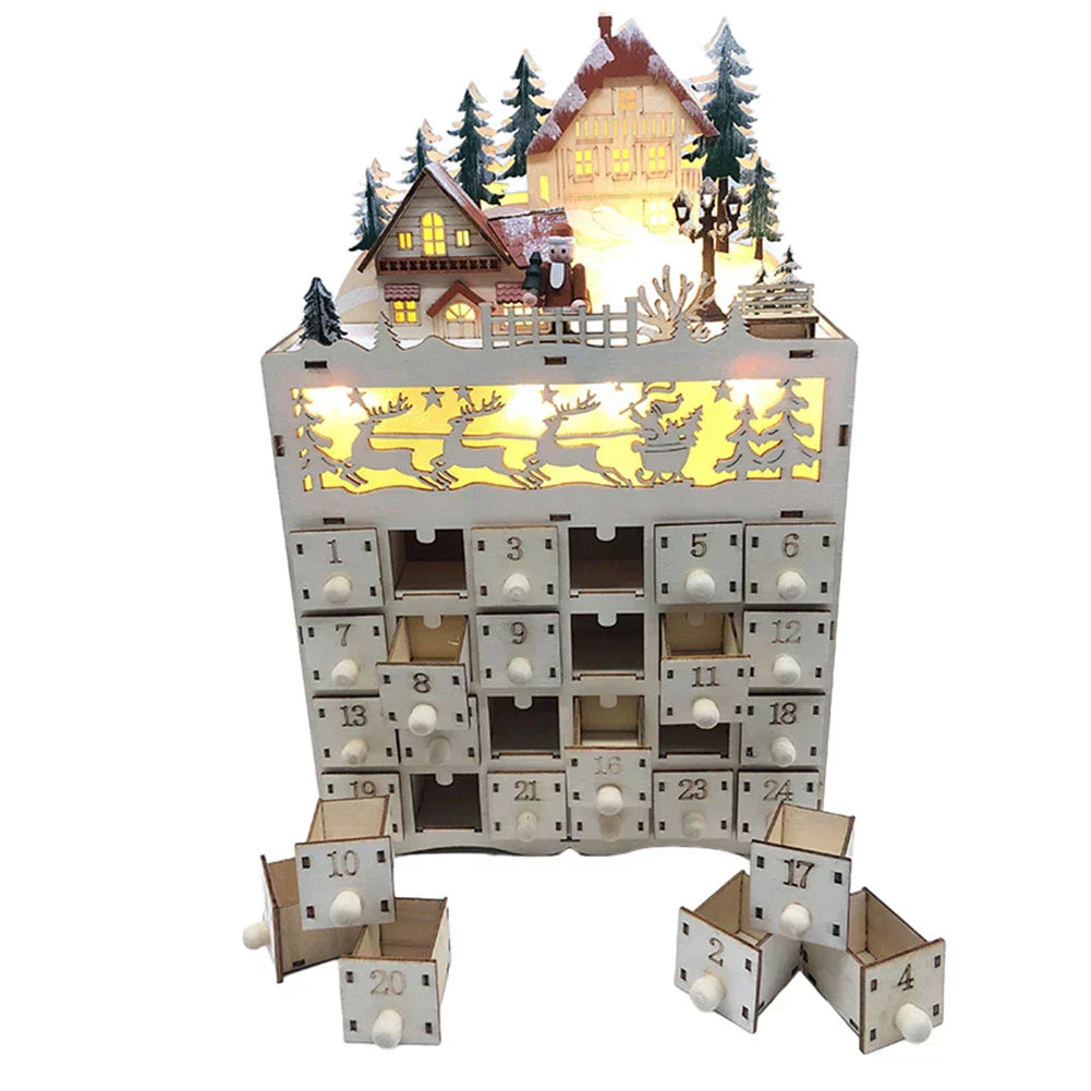 Skanto | WinterHout – Tre adventskalender reinsdyrby med 24 rom