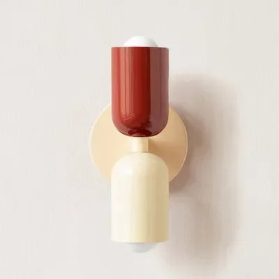 Skanto | Nordisk LED Vegglampe Moderne Minimalistisk Krem Dobbel Hodelampe for Stue Soverom Ved Skrivestue Innendørs Dekorasjonsarmatur