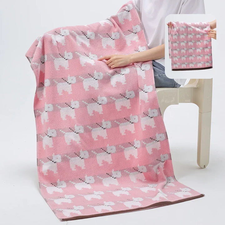 Reversible Dyreprint Bomull Håndkle | Skanto