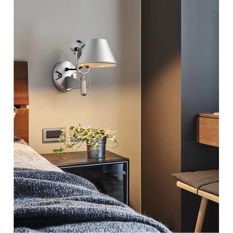 RockFleur - Justerbar industriell vegglampe for soverom Skanto