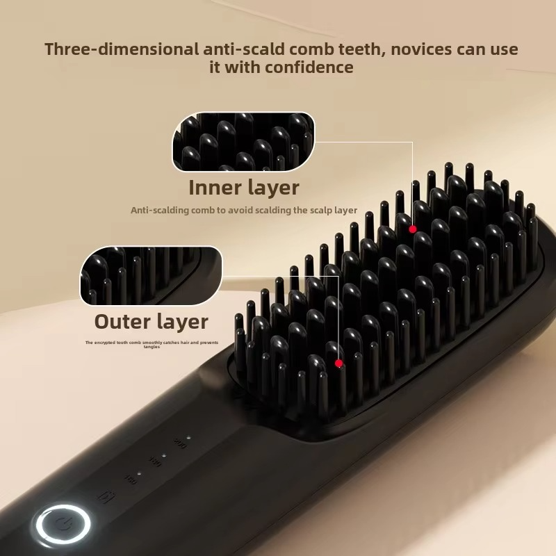 Skanto | USB Oppladbar Ionisk Hår Styler – Keramisk Rettetang Kam