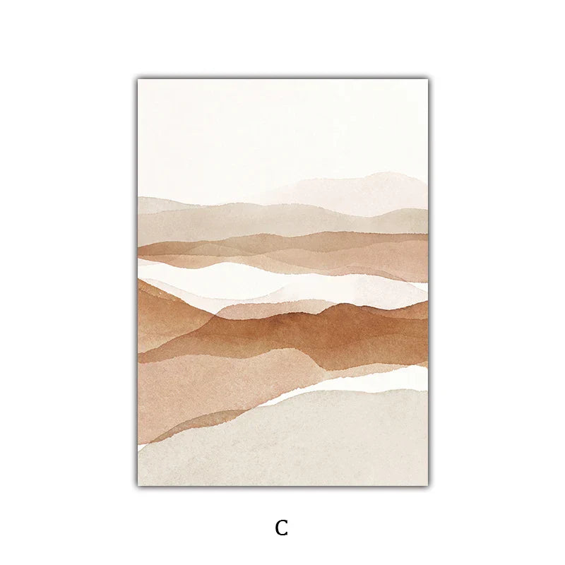 Simple Nature Floral Landscape Gallery Wall Art Fine Art Canvas Prints Minimalist Nordic Pictures for Living Room Scandinavian Home Decor | Skanto