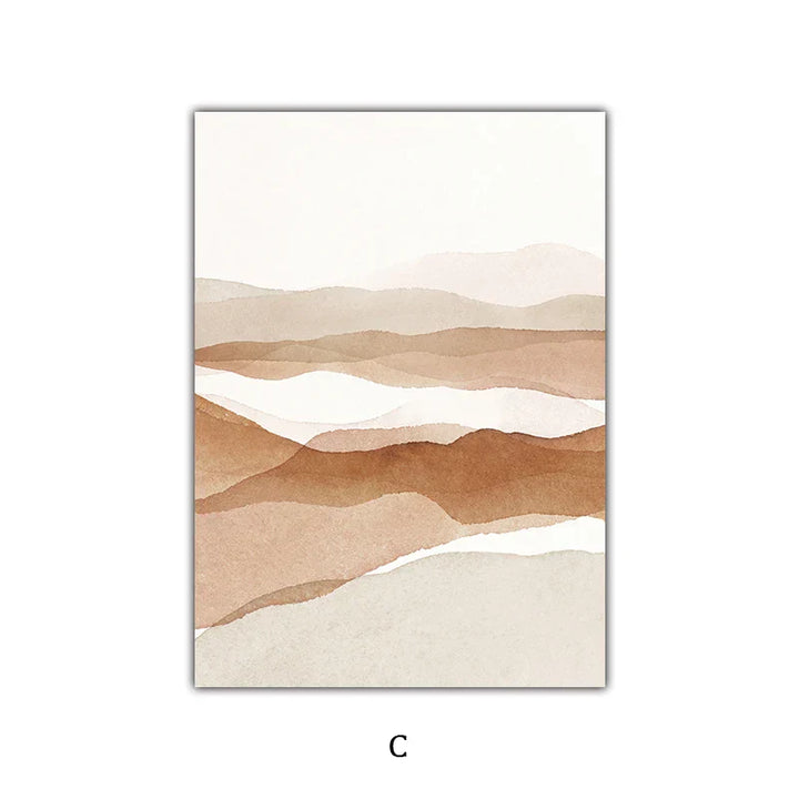 Simple Nature Floral Landscape Gallery Wall Art Fine Art Canvas Prints Minimalist Nordic Pictures for Living Room Scandinavian Home Decor | Skanto