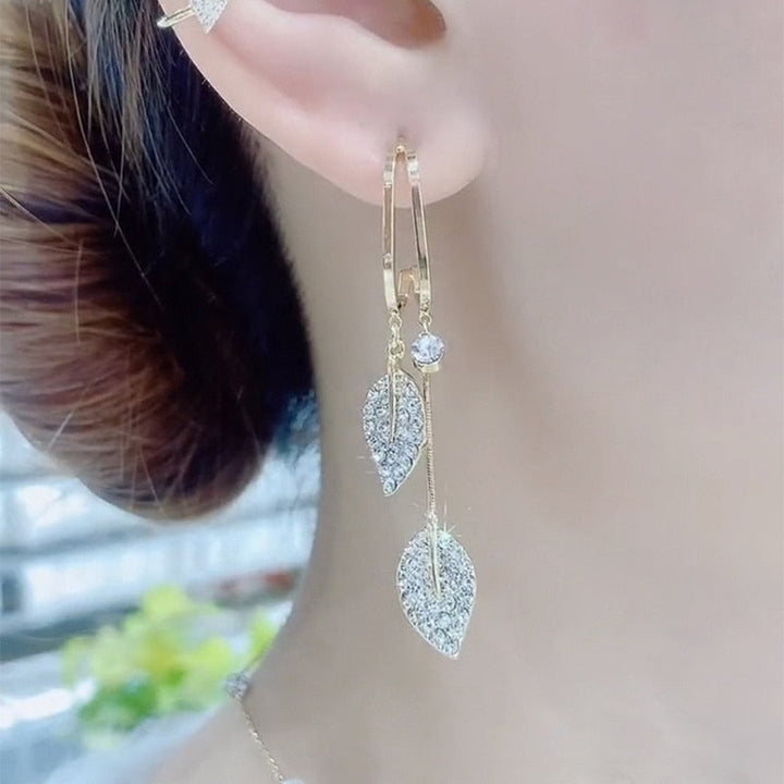Skanto | Nature Elegance Krystall Lange Fringe Øredobber